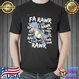 Dinosaur rawr wraped by christmas light shirt