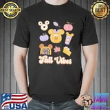 Disney thanksgiving mickey pumpkin fall vibes slouchy dolman classic shirt