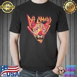 Dl 983 retro album art def leppard shirt