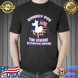 Donkey Pox The Disease Destroying America Donkeypox Usa Flag T-Shirt