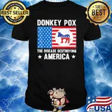 Donkey pox the disease destroying america flag shirt