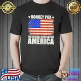 Donkey pox the disease destroying America vintage flag shirt