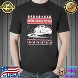 Drifting through the snow ugly christmas classic shirt