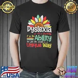 Dyslexia is not disability dyslexia awareness silver ribbon classic shirt