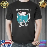 Easily distracted by cats and books classic shirt