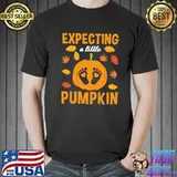 Expecting a little pumpkin maternity halloween trending shirt