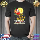 Fabulous Oregon ducks ugly christmas s santa claus with sleigh and Snoopy Oregon ducks shirt