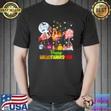 Flamingo Moon Happy HalloThanksmas Halloween Thanksgiving T-Shirt