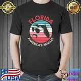 Florida America's Mullet Florida Retro Sunset T-Shirt