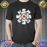 Flowers chillI roses logo red hot chillI peppers shirt