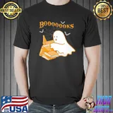 For teachers librarian funny ghost books halloween trending shirt
