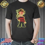 Freddy krueger halloween cartoon horror movie shirt