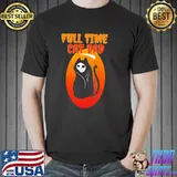 Full time cat dad funny grim reaper halloween trending shirt