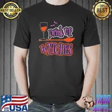 Funny drink up witches costume themed halloween trending shirt