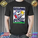 Geelong premiers 2022 adam giless art cats football cup gold T-Shirt