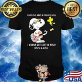 Gimme The Beat And Free My Soul I Wanna Get Lost In Your Rock And Roll Snoopy Shirt
