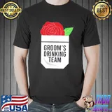 Groom's drinking team pocket engaged bachelor party squad shirt