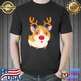 Guinea pig with antlers christmas reindeer shirt
