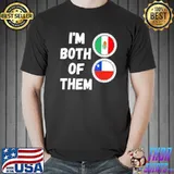 Half chilean half mexican chileno heritage Chile Mexico flag shirt