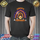 Halloween Gnome Spider Rainbow Pumpkin Happy Halloween 2022 T-Shirt