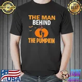 Halloween pumpkin the man behind two footprints great pumpkin shirt