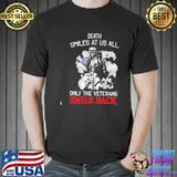 Halloween veteran death smiles at us all only the veterans smile back shirt