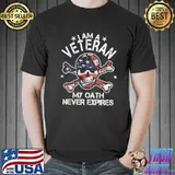 Halloween veteran I am a veteran my oath never expires shirt