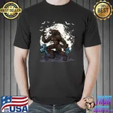 Halloween Werewolf Simple Costume Moon Bats T-Shirt