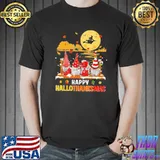 Happy hallothanksmas gnomes halloween christmas thanksgiving classic shirt
