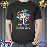 Happy national hispanic heritage month tree roots latina shirt