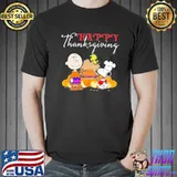 Happy thanksgiving halloween Snoopy charlie Peanuts thanksgiving shirt