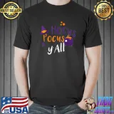 Hocus Pocus Yall Witches Cauldron Hat Halloween T-Shirt