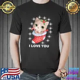 I love you so gorgeous with lines christmas T-Shirt