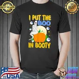 I Put The Boo In Booty, Woman Halloween Ghost Scary T-Shirt