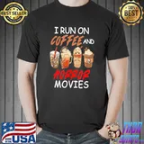 I run on coffee and horror movies scary blood halloween classic shirt