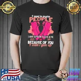 I Want To Inspire People Want Someone Look At Me Breast Cancer Warrior Butterfly Flowers T-Shirt