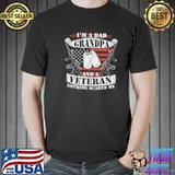 I'm a dad grandpa and a veteran nothing scares me dad grandpa veteran shirt
