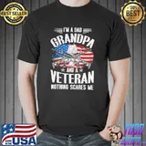 I'm a dad grandpa veteran fathers dad grandpa veteran classic shirt