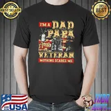I'm a dad papa and a veteran father halloween veteran shirt