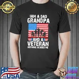 I'm a dad veteran American flag and warrior dad grandpa veteran shirt