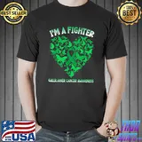 I’m A Fighter Gallbladder Cancer Heart Butterflies Ribbon T-Shirt