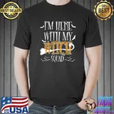 I'm here with my witch squad broom and bats halloween T-Shirt