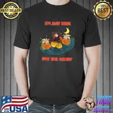 I'm Just Here For The Candy Graphic Cute Witch Cat Pumpkins Halloween Candy T-Shirt