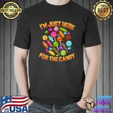 I'm Just Here For The Candy Halloween Pun T-Shirt