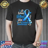 In november we wear blue ribbon diabetes awareness month classic shirt