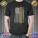 In September We Wear Gold Childhood Cancer Awareness US Flag T-Shirt