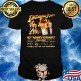 Indiana Jones 40th Anniversary 1981 2021 Thank You For THe Memories Shirt