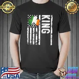 King Last Name Irish Pride Flag Usa St Patrick's Day T-Shirt