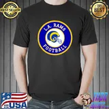Los Angeles Rams Football Helmet Graphic T-Shirt