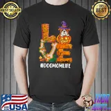 Love Dog Mom Life Halloween Bull Dog Lovers Costume Fall Pumpkin T-Shirt